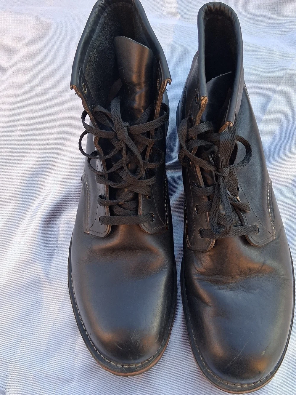 Red Wing Shoes Black Leather Chukka Boots Sz.13 Made In Usa
